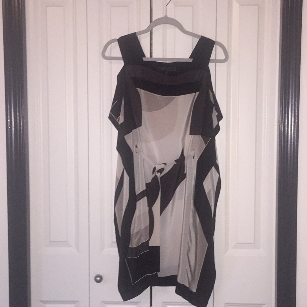 Bcbg multicolored butterfly style dress